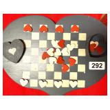 LEATHER TOOLED DICE ROLLERS, HEART CHECKERS