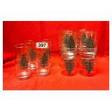 4 SPODE DOUBLE OLD FAHION & 4  HIGHBALL GLASSES