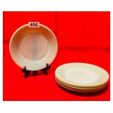 SET OF 6 VINTAGE JADEITE PLATES