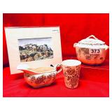 ANTIQUE ML&C ENGLAND ROSSLYN COVERED TRANSFERWARE