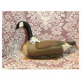 VTG 1976 LEN BURCHAM CARVE GOOSE DECOY -SIGNED LB