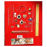 COPPER BRACELET, PINS, JEWELRY ETC