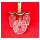 VINTAGE RALPH LAUREN CUT CRYSTAL DRESSER SET