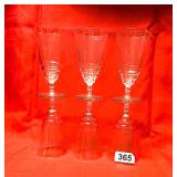 VINTAGE CRUSTAL WINE GLASSES SET OF 6