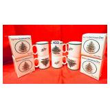 10 SPODE CHRISTMAS TREE MUGS - 4 IN BOXES