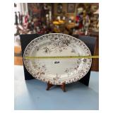 ANTIQUE BROWN TRANSFER-WARE PLATTER TG&F BOOTH