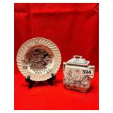 ANTIQUE TRANSFER-WARE OPHELIA CLAIRCE CLIFF PLATE