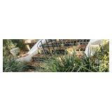 2 LARGE VINTAGE CONCRETE GREEK KEY URN MOTIF