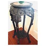 ANTIQUE CHINESE CARVED MARBLE PLANT STAND