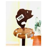 HAME MADE CUT METAL FISHING POLE HOLDER - COOL 56H