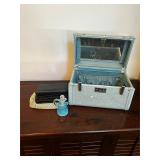 VTG TRAIN CASE, PURSES, PERFUME BOTTLE