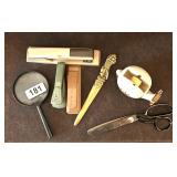 BITS & PIECES-BRASS LETTER HOLDER, SNAIL TAPE,ETC