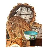 ARTIQUE BOX,BASKETS, CLOISONNE, MILLENNIUM PLATE