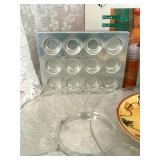 UNIQUE GLASS TRAYS, ESSENTIALS, VTG MIRROR PANS