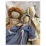 HANDMADE DOLL AND RABBITS