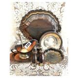 LARGE VINTAGE SILVER PLATE SERVING PIECE LOT