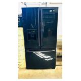 LG BLACK DOUBLE DOOR REFRIGERATOR - SEE PICS