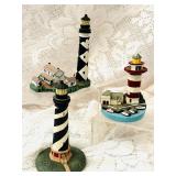 3 SPOONTIQUES COLLECTIBLE LIGHTHOUSES
