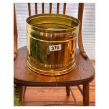 VINTAGE BRASS PLANTER 10 INCH ROUND