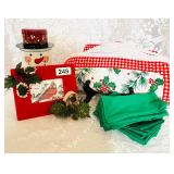 VTG HANDMADE CHRISTMAS PLACEMATS, SNOWMAN, FRAME