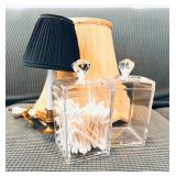 MINI LAMP, 2 ACRYLIC CONTAINERS, YELLOW SHADE