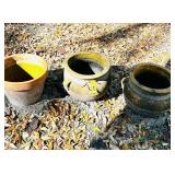 GROUP OF 3 TERRA COTTA POTS