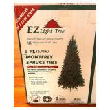 9 FOOT MONTERY SPRUCE PRE LITE CHRISTMAS TREE
