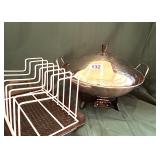 FARBERWARE WOK, METAL GRILL TRAY, ETC