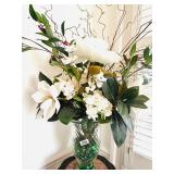 LARGE GLASS VESSEL FLORAL ARRANGEMENT