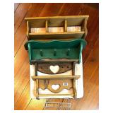 4 SMALL WALL SHELVES - BATH MAT - SIZES IN PICS