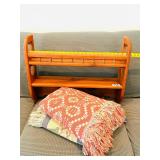 PINE SHELF, 2 THROWS AND 2 YARDSTICKS