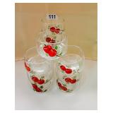 SET OF 10 HAND PAINTED CHERRY DESSERT BOWLS 2.25X3