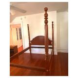 VINTAGE 4 POSTER QUEEN MAHOGANY CHERRY WOOD