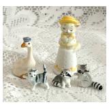 DELINE FELLINGS THIMBLE, MINI KITTEN, 2 RACOONS
