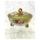 ANTIQUE VCAQCO CERMAIC JAPAN TRINKET DISH & LID