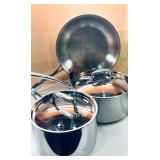 NSE TRIPLYCLAD POTS AND FRYING PAN - HEAVY