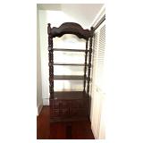 VINTAGE BOOKCASE WITH STORAGE 35X15X84