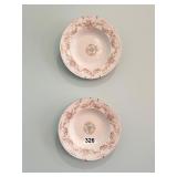 ANTIQUE PAIR RIDGWAY RHOOESIA WALL PLATES
