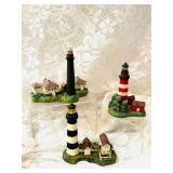 COLLECTIBLE LIGHT HOUSE, ALL 3 SPOONTIQUES