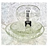 VINTAGE GLASS SERVING PIECES