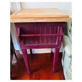 BUTCHER BLOCK STAND WITH REMOVEABLE TOP