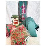 SANTA SAKURA CANNISTER, CHRISTMAS PLACEMATS, ETC
