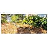GREEN METAL HAMMOCK STAND