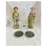 PAIR OCCUPIED JAPAN, CRYSTAL BELL,JACQUI SELLER