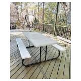 6 FOOT PICNIC TABLE WITH BENCHES - ONE PIECE