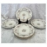 4 RIDGWAYS RHODESIA ROYAL SEMI PORCELAIN PLATES