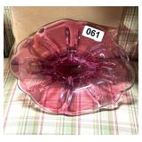 BEAUTIFUL PINK HEAVU BLOWN GLASS VESSEL