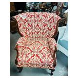 ANTIQUE CHANNEL BACK REUPHOLSTERED