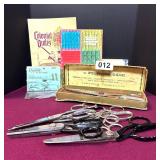 COLLECTION OF VINTAGE SICSSORS, PINKING SHEARS