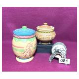 MADE IN UKRAINIAN SSR, JAR WITH LID, COASTERS